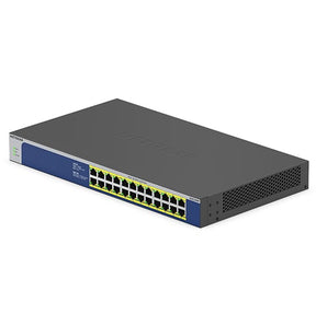 NETGEAR GS524PP - Conmutador - sin administración - 24 x 10/100/1000 (PoE+) - escritorio, montaje en riel - PoE+ (300 W) - CA 100 - 230 V