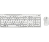 Logitech MK295 Silent - Keyboard and Mouse Combo - Wireless - 2.4GHz - German - Off-White