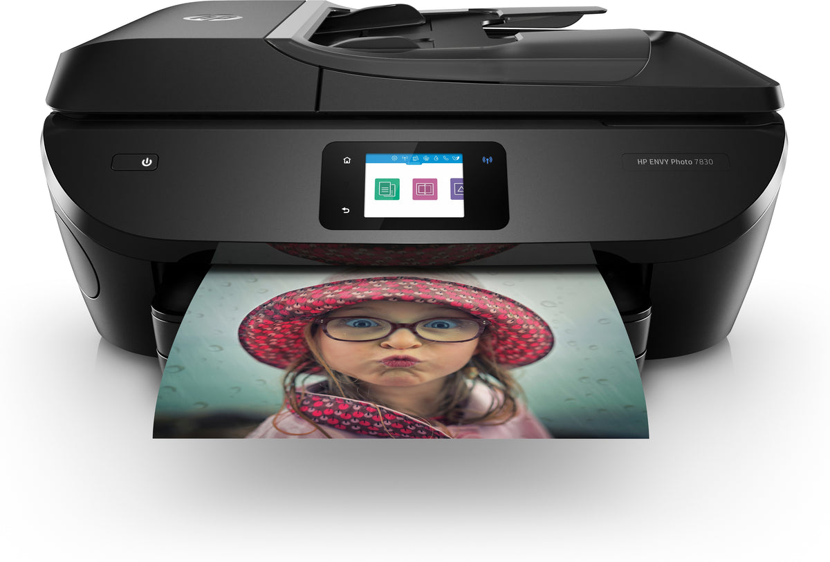 HP ENVY Photo 7830 All-in-One - Impressora multi-funções - a cores - jacto de tinta - Legal (216 x 356 mm) (original) - A4/Legal (media) - até 13 ppm (cópia) - até 22 ppm (impressão) - 125 folhas - 33.6 Kbps - USB 2.0, LAN, Wi-Fi(n), host USB, Blueto