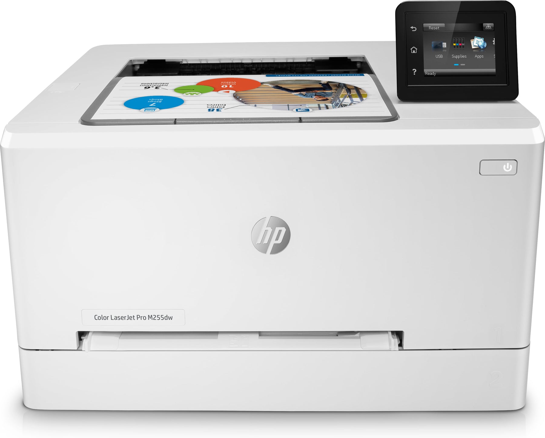 HP Color LaserJet Pro M255dw - Printer - color - Duplex - laser - A4/Legal - 600 x 600 dpi - up to 21 ppm (mono)/ up to 21 ppm (color) - capacity: 250 sheets - USB 2.0, LAN, Wi- Fi(n), host USB