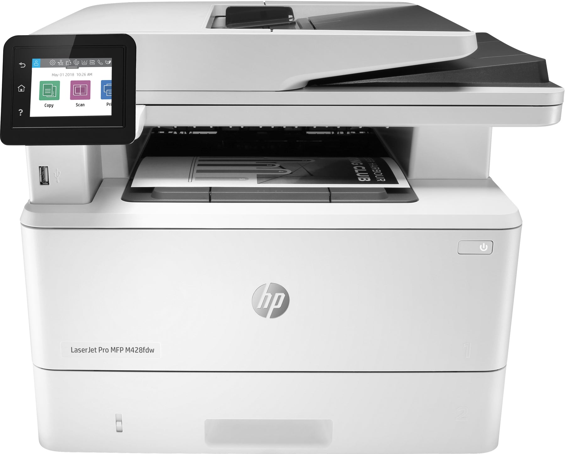 HP LaserJet Pro MFP M428fdw - Impresora multifunción - B/N - láser - Legal (216 x 356 mm) (original) - A4/Legal (soportes) - hasta 38 ppm (copia) - hasta 38 ppm (impresión) - 350 hojas - 33,6 Kbps - USB 2.0, Gigabit LAN, Wi-Fi(n), host USB