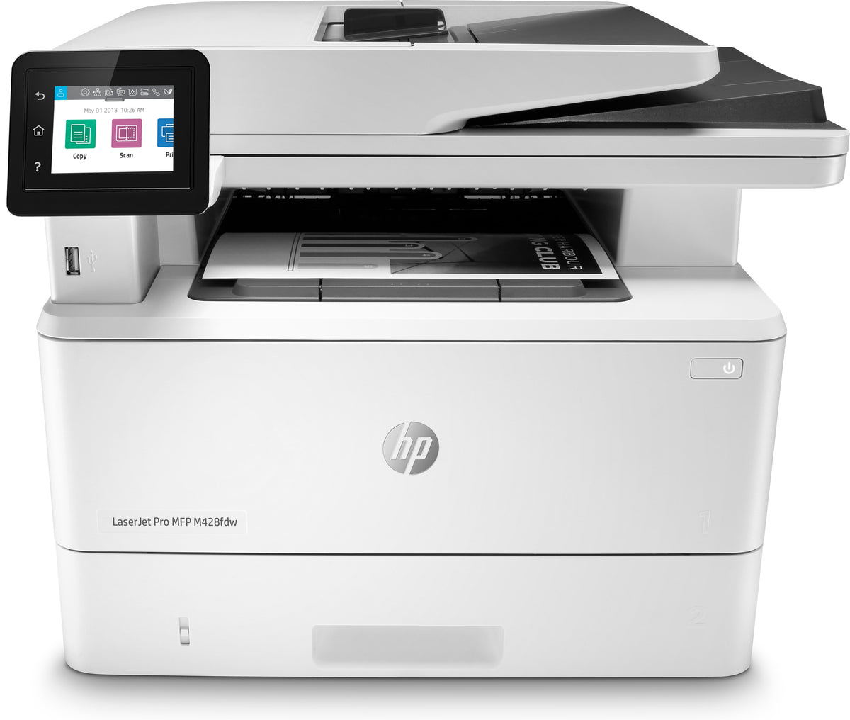 HP LaserJet Pro MFP M428fdw - Impresora multifunción - B/N - láser - Legal (216 x 356 mm) (original) - A4/Legal (soportes) - hasta 38 ppm (copia) - hasta 38 ppm (impresión) - 350 hojas - 33,6 Kbps - USB 2.0, Gigabit LAN, Wi-Fi(n), host USB