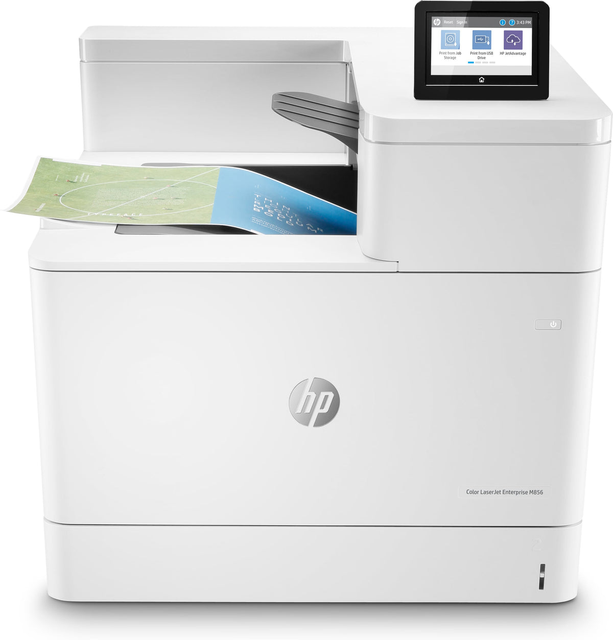 HP Color LaserJet Enterprise M856dn - Printer - color - Duplex - laser - A3/Ledger - 1200 x 1200 dpi - up to 56 ppm (mono) / up to 56 ppm (color) - capacity: 650 sheets - USB 2.0, Gigabit LAN, USB 2.0 host