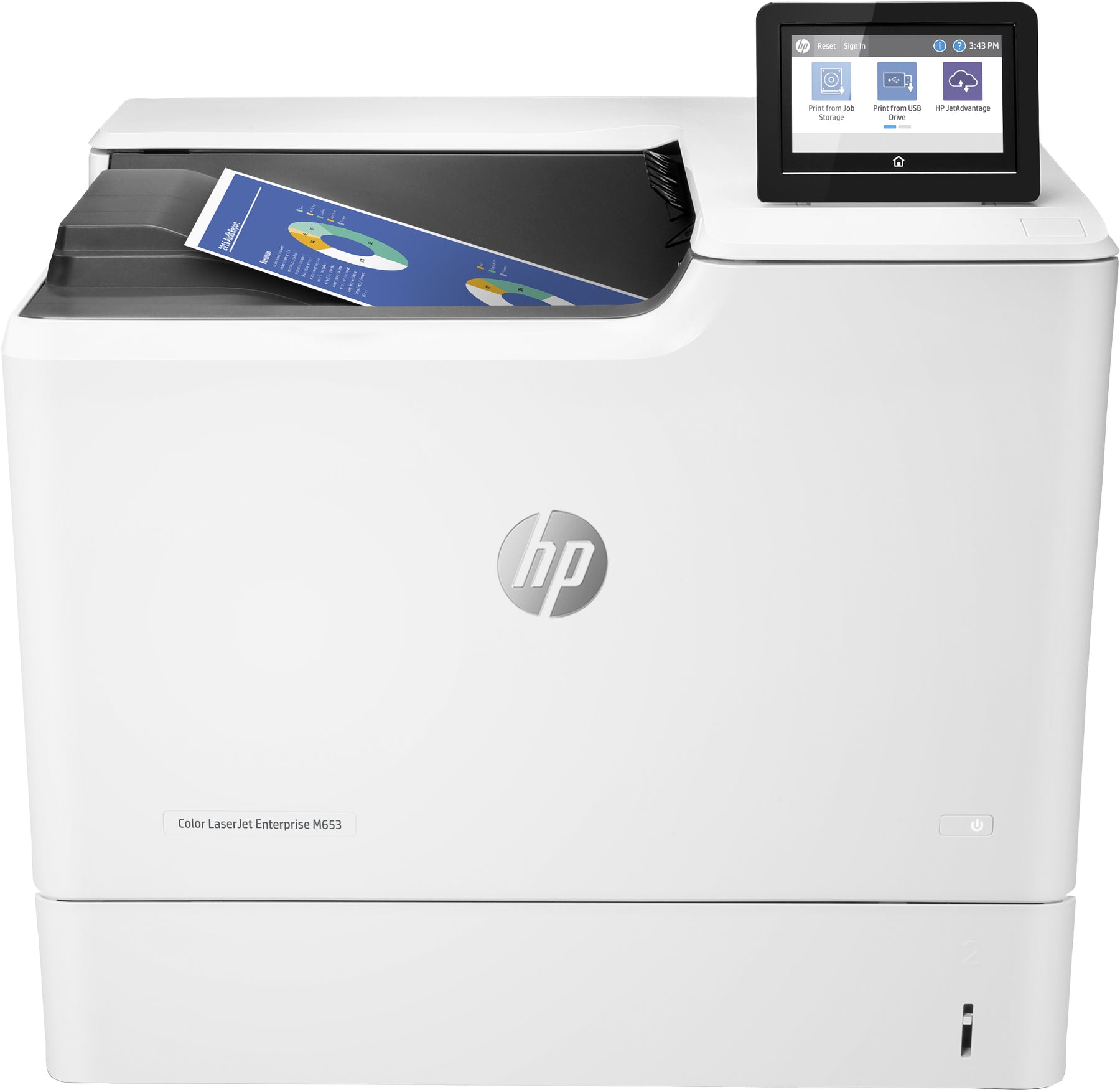 HP Color LaserJet Enterprise M653dn - Impressora - a cores - Duplex - laser - A4/Legal - 1200 x 1200 ppp - até 56 ppm (mono)/ até 56 ppm (cor) - capacidade: 650 folhas - USB 2.0, Gigabit LAN, USB 2.0 host