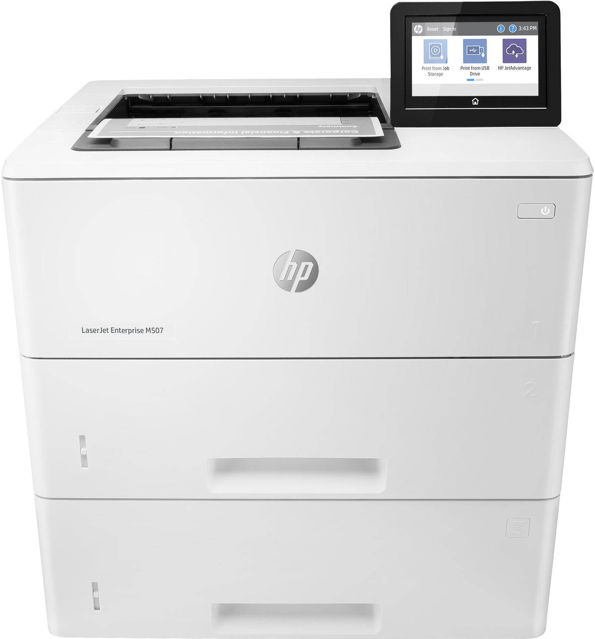 HP LaserJet Enterprise M507x - Printer - B/W - Duplex - laser - A4/Legal - 1200 x 1200 dpi - up to 43 ppm - capacity: 1200 sheets - USB 2.0, Gigabit LAN, Wi-Fi(n), USB 2.0 host, Bluetooth LE