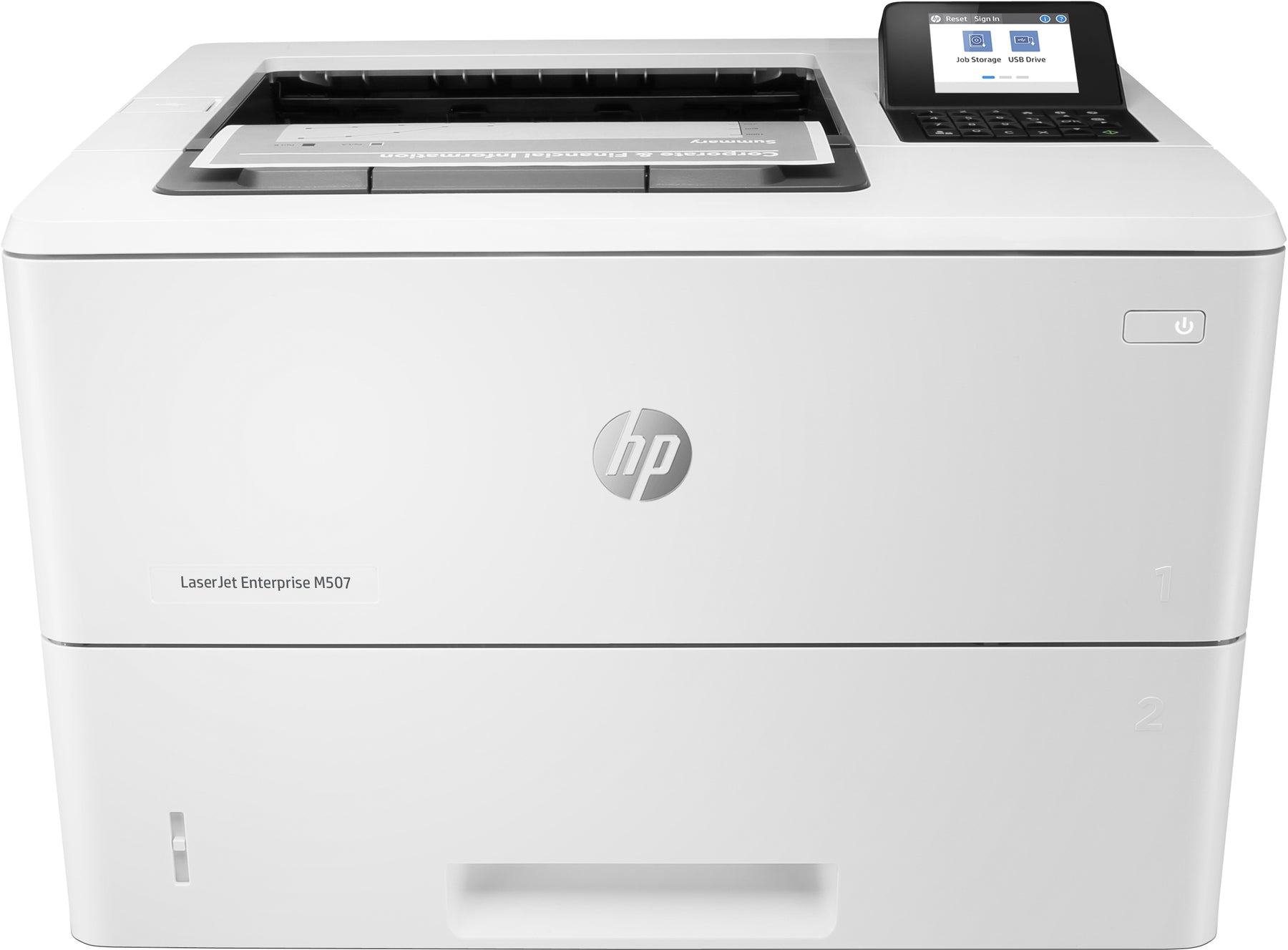 HP LaserJet Enterprise M507dn - Printer - B/W - Duplex - laser - A4/Legal - 1200 x 1200 dpi - up to 50 ppm - capacity: 650 sheets - USB 2.0, Gigabit LAN, USB 2.0 host