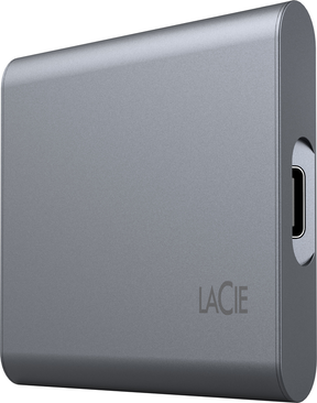 LaCie Portable SSD STKS500400 - SSD - 500 GB - External (Portable) - USB (USB C Connector) - Brushed Gray - with Seagate Rescue Data Recovery