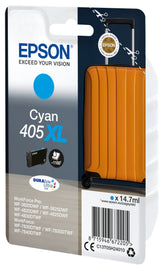 Epson 405XL - 14,7 ml - azul cian - original - cartucho de tinta - para WorkForce WF-7310, 7830, 7835, 7840, WorkForce Pro WF-3820, 3825, 4820, 4825, 4830, 7840