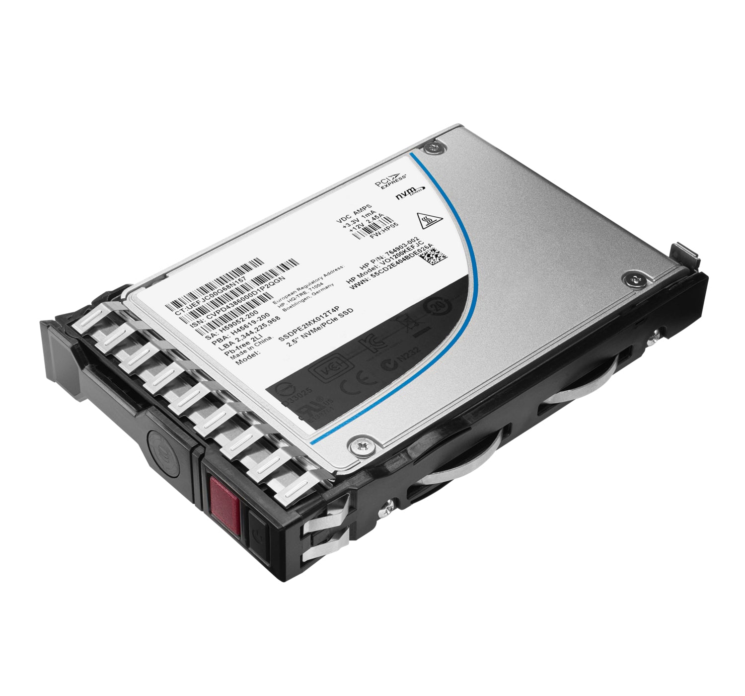 HPE Mixed Use High Performance Universal Connect - SSD - 800 GB - intercambiável a quente - 2.5" SFF - PCIe (NVMe) - com HPE Smart Carrier NVMe