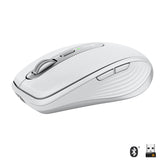 Logitech MX Anywhere 3 - Mouse - laser - 6 buttons - wireless - Bluetooth, 2.4GHz - USB wireless receiver - light gray