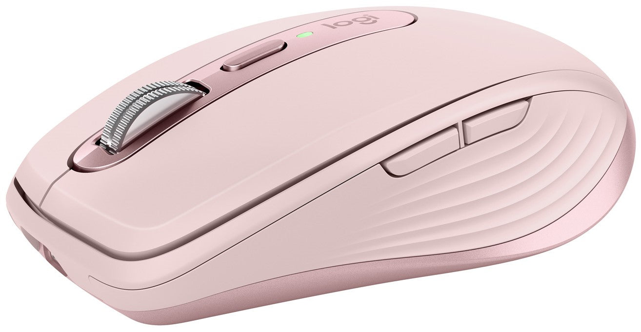 Logitech MX Anywhere 3 - Rato - laser - 6 botões - sem fios - Bluetooth, 2.4 GHz - receptor sem fio USB - rosa