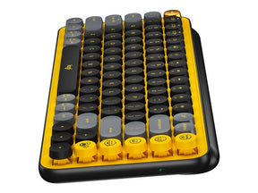 Logitech POP Keys - Keyboard - wireless - Bluetooth LE, Bluetooth 5.1 - French - switch: Brown Tactile - aurinegro