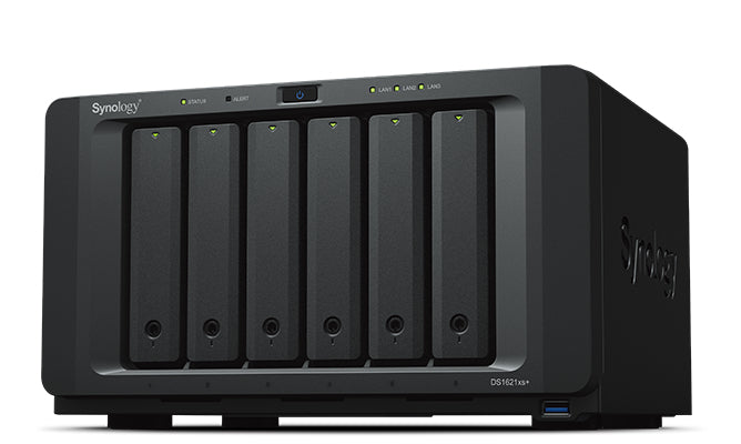 Synology Disk Station DS1621XS+ - Servidor NAS - 6 bahías - SATA 6Gb/s - RAID (expansión de disco duro) 0, 1, 5, 6, 10, JBOD - RAM 8 GB - Gigabit Ethernet / 10 Gigabit Ethernet - Asistencia iSCSI