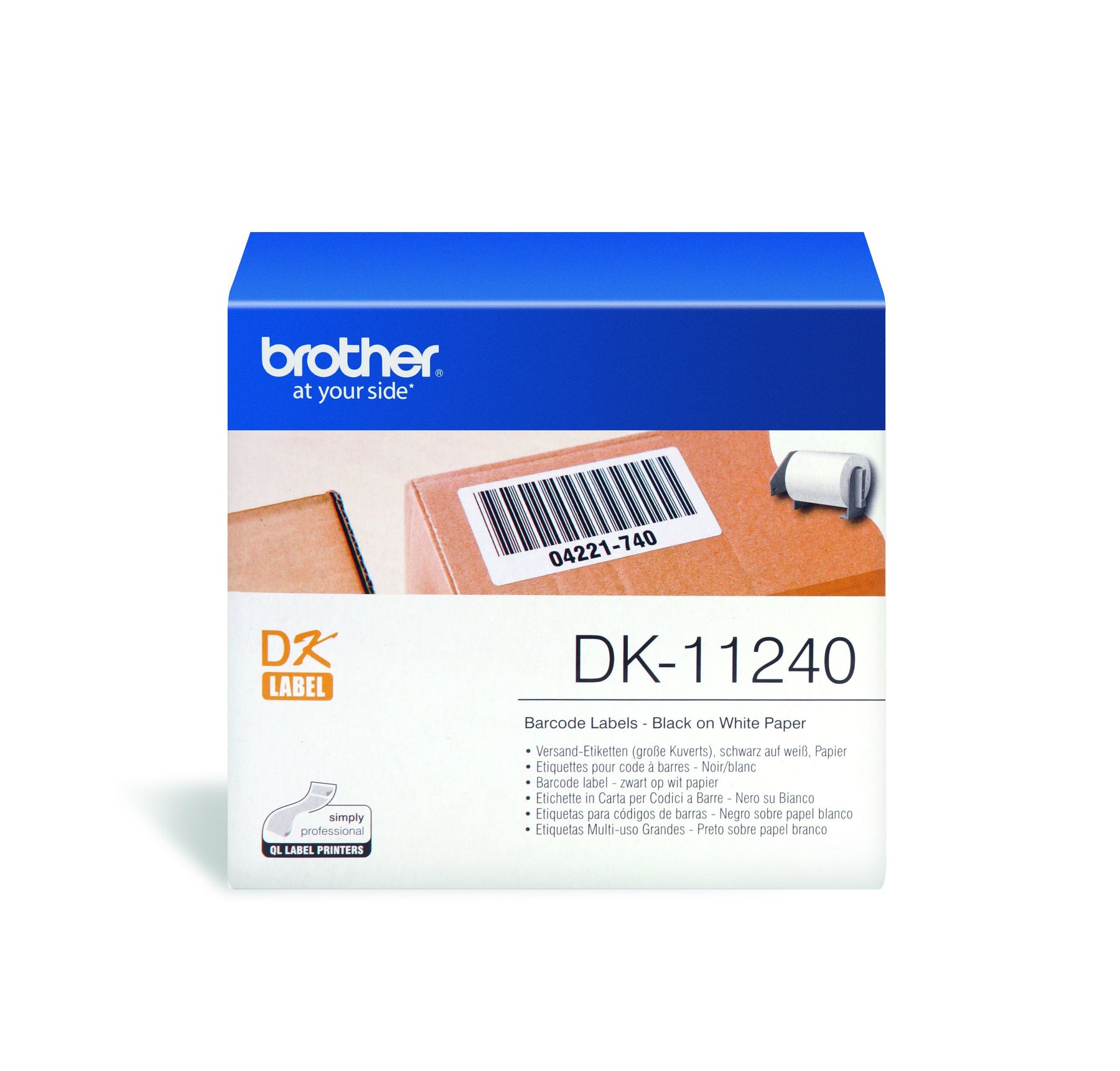 Brother DK-11240 - Negro en blanco - 51 x 102 mm 600 etiquetas de envío - para Brother QL-1050, QL-1050N, QL-550