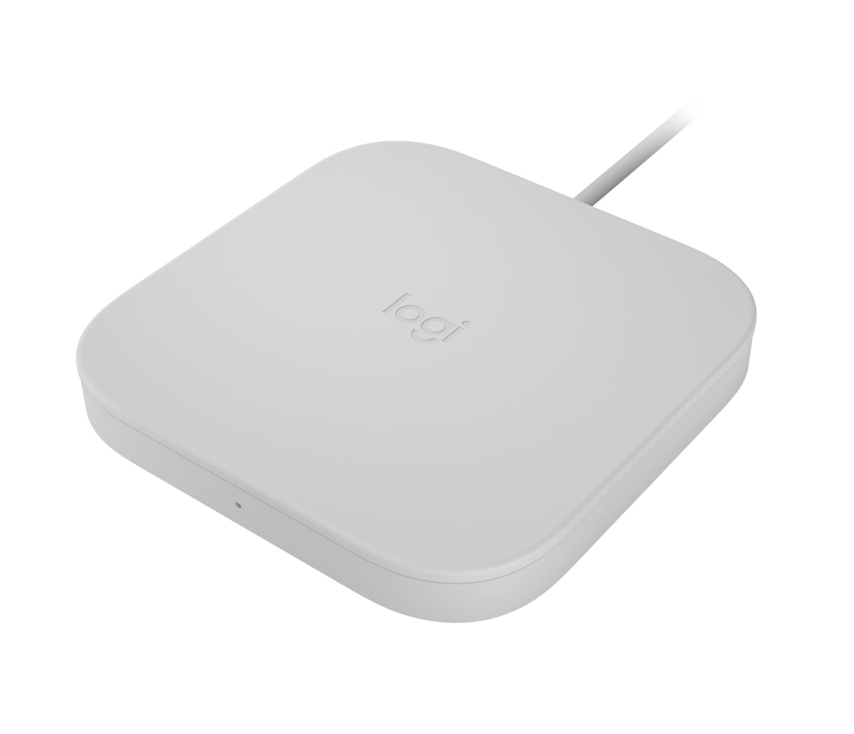 Logitech Powered Pad - Pad de carga inalámbrica + adaptador de alimentación de CA - 9 vatios - Carga rápida - Blanco hueso