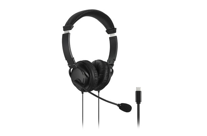 Kensington Hi-Fi USB-C Headphones with Mic - Headphones - In-Ear - With Cable - USB-C - Black