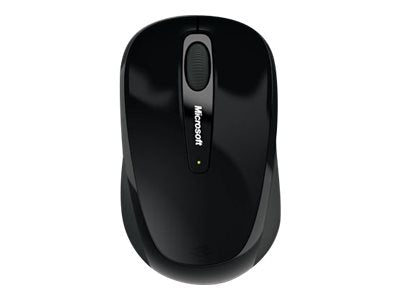 Microsoft Wireless Mobile Mouse 3500 - Mouse - right- and left-handed - optical - 3 buttons - wireless - 2.4 GHz - USB wireless receiver - black (GMF-00042)