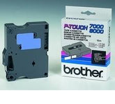 Brother - Blanco, Negro - Rollo (0,6 cm x 15,2 m) 1 casete(s) de cinta laminada - para P-Touch PT-7000, PT-8000, PT-PC