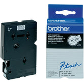 Brother - Negro, Blanco - Rollo (0,9 cm) 1 cassette(s) cinta laminada - para P-Touch PT-15, PT-20, PT-2000, PT-3000, PT-500, PT-5000, PT -6 , PT-8, PT-8E