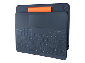 Logitech Rugged Combo 3 Touch for Education - Keyboard and folio folder - with trackpad - Apple Smart connector - QWERTY - UK - academic - for Apple 10.2-inch iPad (7th generation, 8th generation)