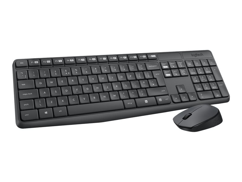 Logitech MK235 - Combinación de teclado y ratón - Inalámbrico - 2,4 GHz - Italiano/Mediterráneo