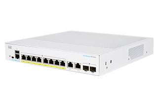 Cisco Business 350 Series CBS350-8FP-E-2G - Interruptor - L3 - Administrado - 8 x 10/100/1000 (PoE+) + 2 x combo SFP - montável em trilho - PoE+ (120 W)