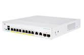 Cisco Business 350 Series CBS350-8P-2G - Switch - L3 - Admin - 8 x 10/100/1000 (PoE+) + 2 x SFP combo - montaje en riel - PoE+ (67W)