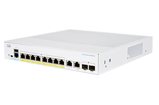 Cisco Business 350 Series CBS350-8P-2G - Interruptor - L3 - Administrado - 8 x 10/100/1000 (PoE+) + 2 x combo SFP - montável em trilho - PoE+ (67 W)