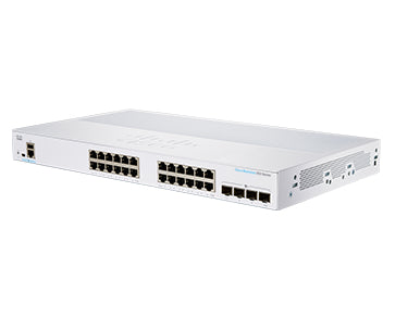 Cisco Business 350 Series CBS350-24T-4X - Switch - L3 - Managed - 24 x 10/100/1000 + 4 x 10 Gigabit SFP+ - rail mountable