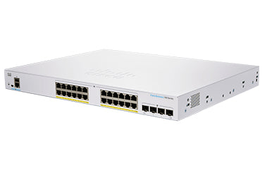 Cisco Business 350 Series 350-24FP-4G - Switch - L3 - Managed - 24 x 10/100/1000 (PoE+) + 4 x Gigabit SFP - rail mountable - PoE+ (370W)