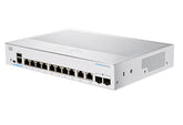 Cisco Business 350 Series 350-8T-E-2G - Switch - L3 - Admin - 8 x 10/100/1000 + 2 x Gigabit Ethernet/Gigabit SFP ensamblado - montaje en riel