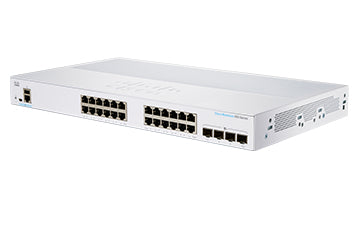 Cisco Business 350 Series 350-24T-4G - Interruptor - L3 - Administrado - 24 x 10/100/1000 + 4 x SFP - montável em trilho