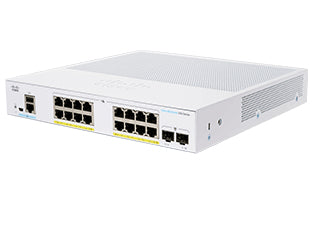 Cisco Business 350 Series 350-16FP-2G - Switch - L3 - Admin - 16 x 10/100/1000 (PoE+) + 2 x Gigabit SFP - rail mountable - PoE+ (240W)