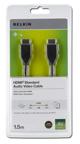 Belkin - HDMI Cable - HDMI Male to HDMI Male - 1.5m - Black