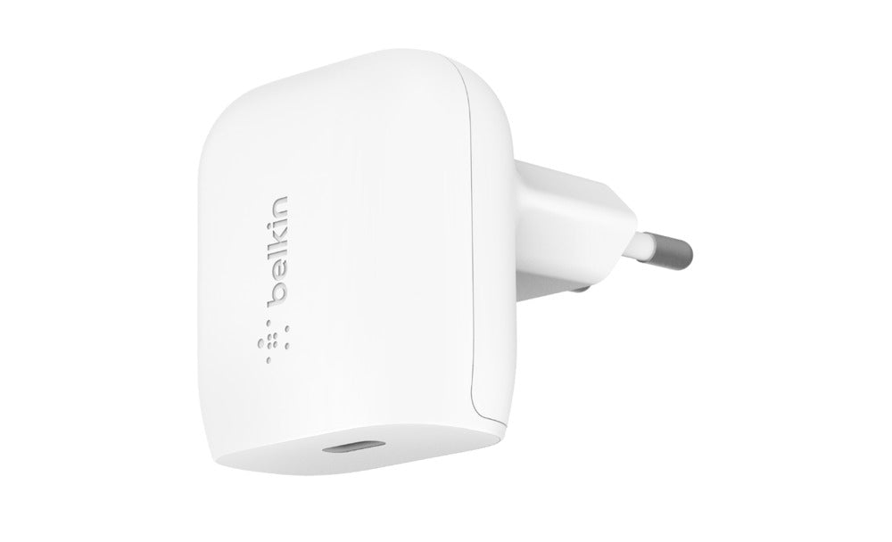 Belkin BOOST CHARGE Wall Charger - Power Adapter - 20 Watt - Fast Charge, PD (USB-C) - white