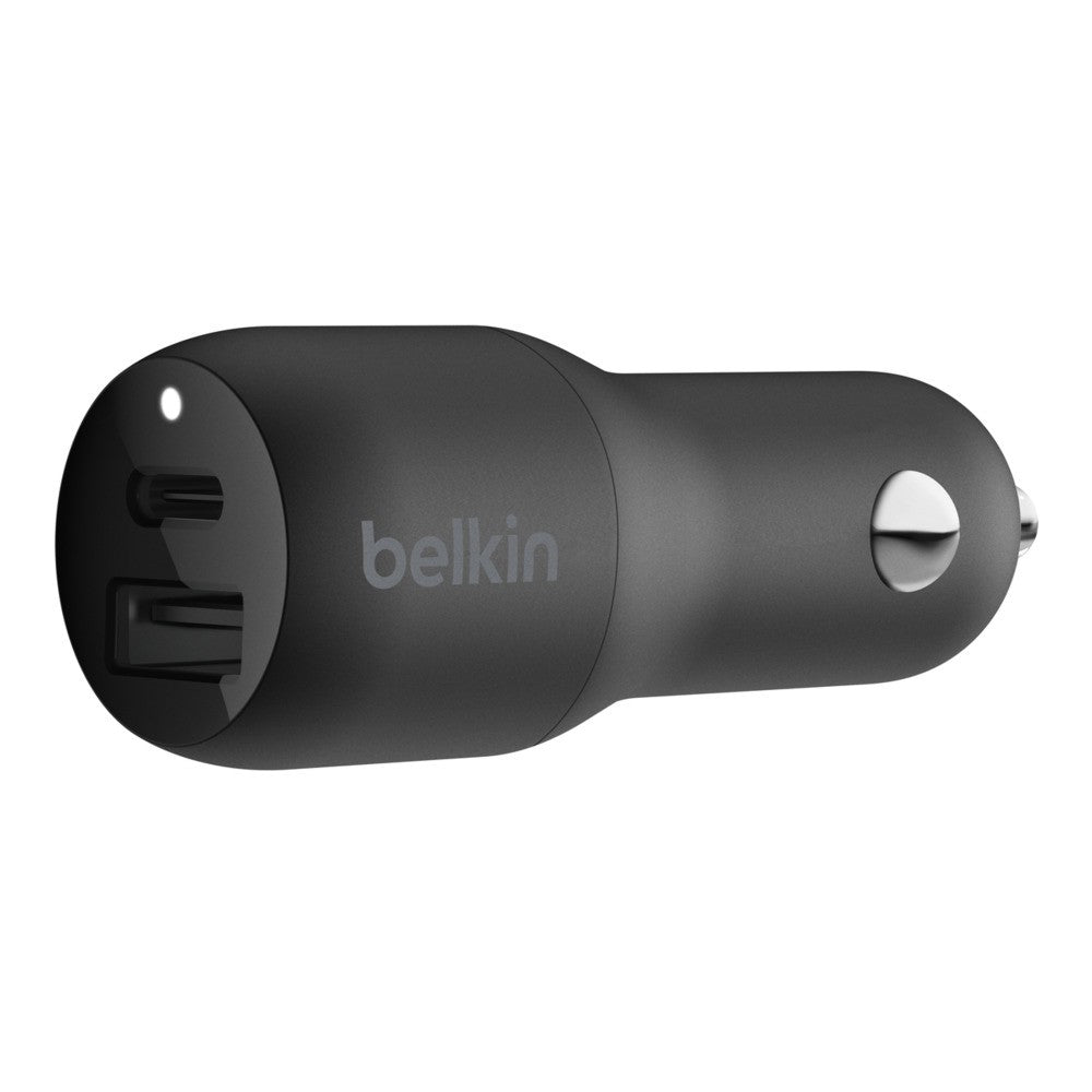 Belkin BOOST CHARGE - Adaptador de energia para automóvel - 32 Watt - Fast Charge - 2 conectores de saída (USB, USB-C) - preto