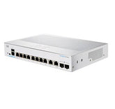 Cisco Business 250 Series CBS250-8T-E-2G - Interruptor - L3 - inteligente - 8 x 10/100/1000 + 2 x combo SFP - montável em trilho