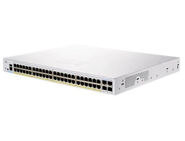 Cisco Business 250 Series CBS250-48P-4G - Switch - L3 - Smart - 48 x 10/100/1000 (PoE+) + 4 x Gigabit SFP - Rail mountable - PoE+ (370W)