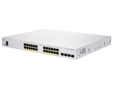 Cisco Business 250 Series CBS250-24P-4X - Switch - L3 - Smart - 24 x 10/100/1000 (PoE+) + 4 x 10 Gigabit SFP+ - Rail mountable - PoE+ (195W)