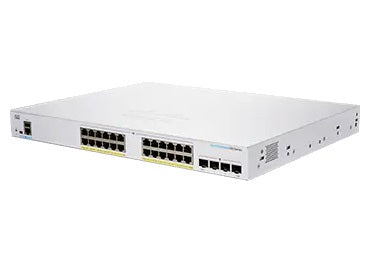 Cisco Business 250 Series CBS250-24FP-4G - Switch - L3 - Smart - 24 x 10/100/1000 (PoE+) + 4 x Gigabit SFP - Rail mountable - PoE+ (370W)