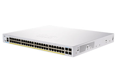 Cisco Business 350 Series 350-48P-4X - Switch - L3 - Admin - 48 x 10/100/1000 (PoE+) + 4 x 10 Gigabit SFP+ - rail mountable - PoE+ (370W)