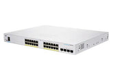 Cisco Business 250 Series CBS250-24PP-4G - Switch - L3 - Smart - 24 x 10/100/1000 (PoE+) + 4 x Gigabit SFP - Montable en riel - PoE+ (100W)