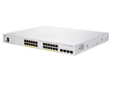 Cisco Business 250 Series CBS250-24P-4G - Interruptor - L3 - inteligente - 24 x 10/100/1000 (PoE+) + 4 x Gigabit SFP - montável em trilho - PoE+ (195 W)