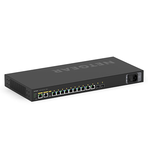 NETGEAR AV Line M4250-10G2F-PoE+ - Interruptor - L3 - Administrado - 10 x 10/100/1000 (8 PoE+) + 2 x Gigabit SFP - fluxo de ar lado para lado - montável em trilho - PoE+ (125 W)