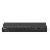 NETGEAR AV Line M4250-10G2XF-PoE++ - Switch - L3 - Managed - 10 x 10/100/1000 (8 PoE++) + 2 x 10 Gigabit SFP+ - side-to-side airflow - rail mountable - PoE++ (720 W)