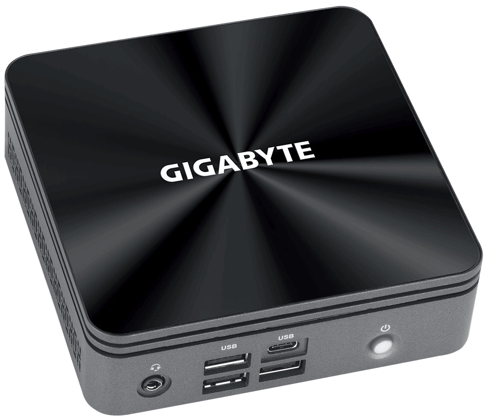 Gigabyte BRIX GB-BRi3-10110 (rev. 1.0) - Barebone - Ultra Compact PC Kit - 1 x Core i3 10110U / 2.1 GHz - RAM 0 GB - UHD Graphics - GigE - preto