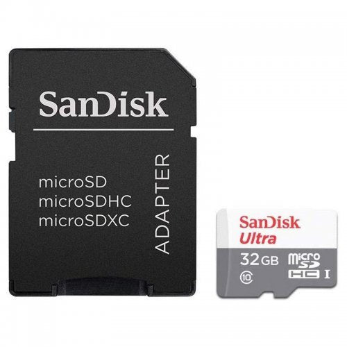 SanDisk Ultra - Tarjeta de memoria flash (adaptador microSDHC a SD incluido) - 32 GB - Clase 10 - microSDHC UHS-I