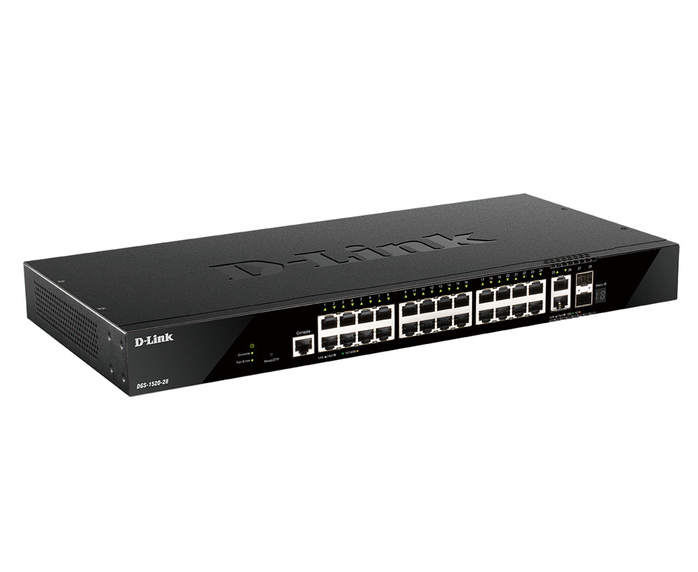 D-LINK SWITCH 24 PORTS GE + 2 10GE PORTS + 2 SFP+ SMART MANAGED