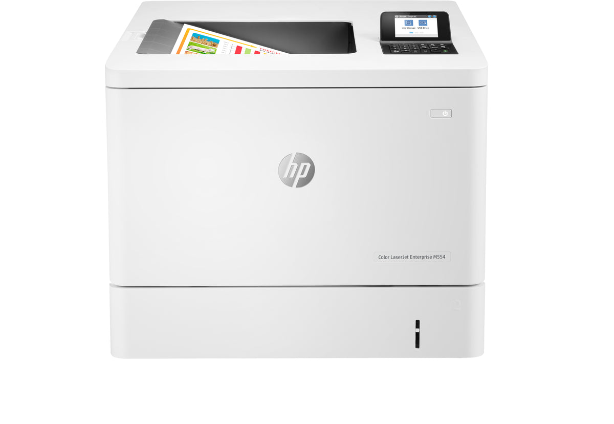 HP LaserJet Enterprise M554dn - Printer - color - Duplex - laser - A4/Legal - 1200 x 1200 dpi - up to 33 ppm (mono) / up to 33 ppm (color) - capacity: 650 sheets - USB 2.0, Gigabit LAN, USB 2.0 host