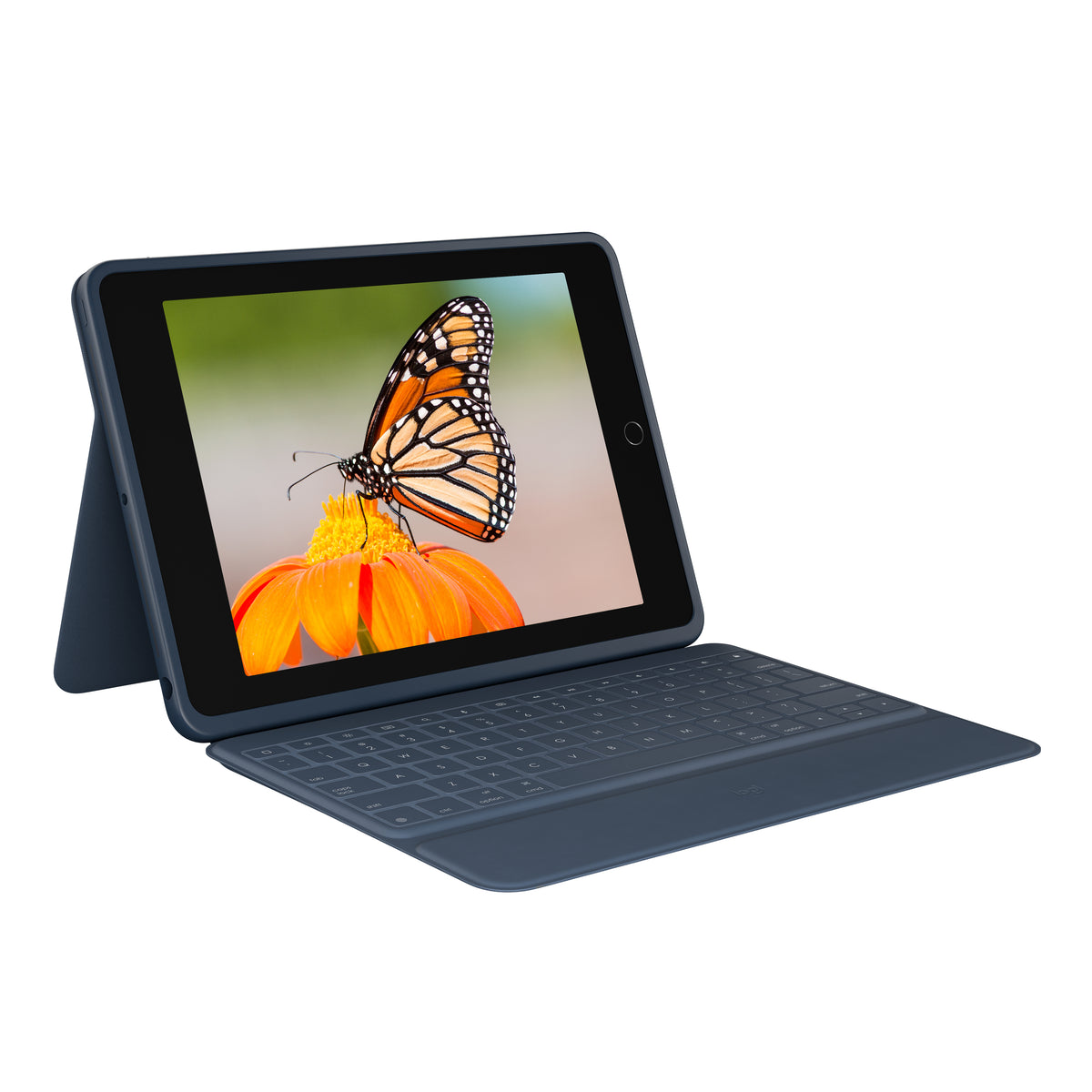 Logitech Rugged Combo 3 - Keyboard and Folio Folder - Apple Smart connector - United Kingdom - Classic Blue